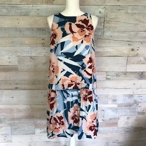 NEW Paris Sunday Floral Drop Waist A Line Dress M